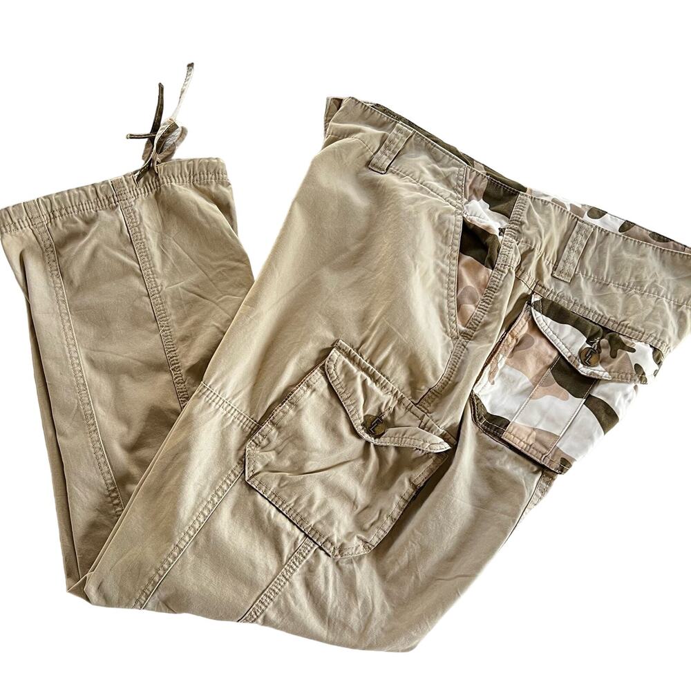 F.L. Jeans Y2K Khaki Camo Women's Cargo Pants size 16